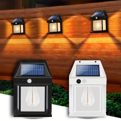 Popular LED Solar Bulb Light Outdoor Solar Lamp Motion Sensor Warm Lights Waterproof Solar wall light lamp for Garden Decoration