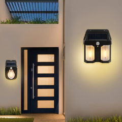 Outdoor 3 Lighting Modes Solar Motion Sensor Light Dusk To Dawn Solar Porch Lights Ip65 Waterproof Solar Wall Lanterns For Door