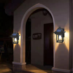 Solar Outdoor Wall Lights Motion Sensor Solar Lantern 3 Modes IP65 Waterproof Wireless LED Solar replaceable bulb wall lamp