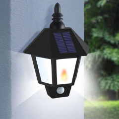 High Quality Garden Solar Lights Motion Sensor Outdoor Decorative Wall light IP55 waterproof solar hexagonal half wall lamp