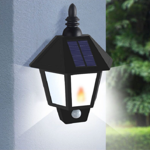 High Quality Garden Solar Lights Motion Sensor Outdoor Decorative Wall light IP55 waterproof solar hexagonal half wall lamp