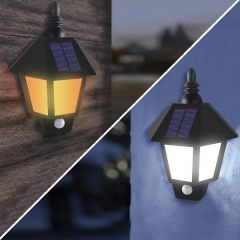 High Quality Garden Solar Lights Motion Sensor Outdoor Decorative Wall light IP55 waterproof solar hexagonal half wall lamp