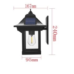 Solar Outdoor Wall Lights Motion Sensor Solar Lantern 3 Modes IP65 Waterproof Wireless LED Solar replaceable bulb wall lamp