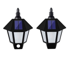 High Quality Garden Solar Lights Motion Sensor Outdoor Decorative Wall light IP55 waterproof solar hexagonal half wall lamp