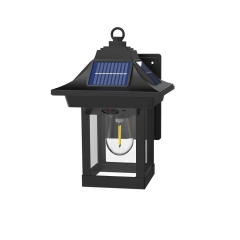 Solar Outdoor Wall Lights Motion Sensor Solar Lantern 3 Modes IP65 Waterproof Wireless LED Solar replaceable bulb wall lamp