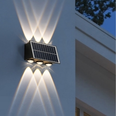 High quality Solar Fence Light Outdoor IP65 Led Solar Powered Garden Lights Waterproof Luminous Wall Lamp