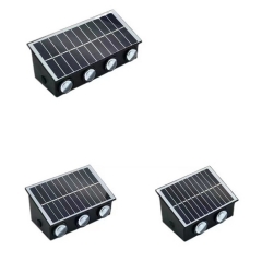 High quality Solar Fence Light Outdoor IP65 Led Solar Powered Garden Lights Waterproof Luminous Wall Lamp