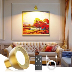Remote control wireless spotlights with touch switch three color LED photo wall lights LED rechargeable magnet mural lamp