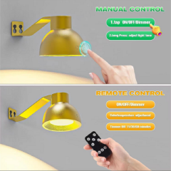 Remote control wireless spotlights with touch switch three color LED photo wall lights LED rechargeable magnet mural lamp