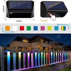 Solar RGB Decorative Wall Lamp Household Garden Courtyard fence Lamp Outdoor Landscape Solar Waterproof wall Light