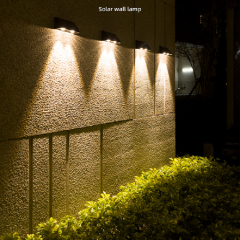 Waterproof solar wall lights Outdoor Garden Fence Lamp Wall Mounted 2LED Led Solar courtyard luminescent spotlights