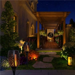 2023 Garden 12LED flame Lamps IP65 Solar Recharge Torch light landscape led solar flame lamp Outdoor Pathway Lights
