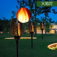 2023 Garden 12LED flame Lamps IP65 Solar Recharge Torch light landscape led solar flame lamp Outdoor Pathway Lights