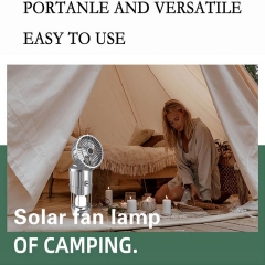 Portable Outdoor fan light Hiking Tent Garden USB Fan Emergency Flashlight Lantern Solar LED Camping Lights Lantern with Fan