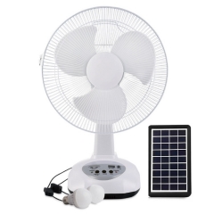 Home and outdoor 12 inch solar fan USB charging solar fan with 6v bulb long battery strong wind portable solar fan
