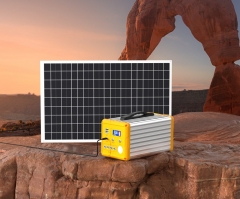 Power station system solar charging for lamp fan phone
