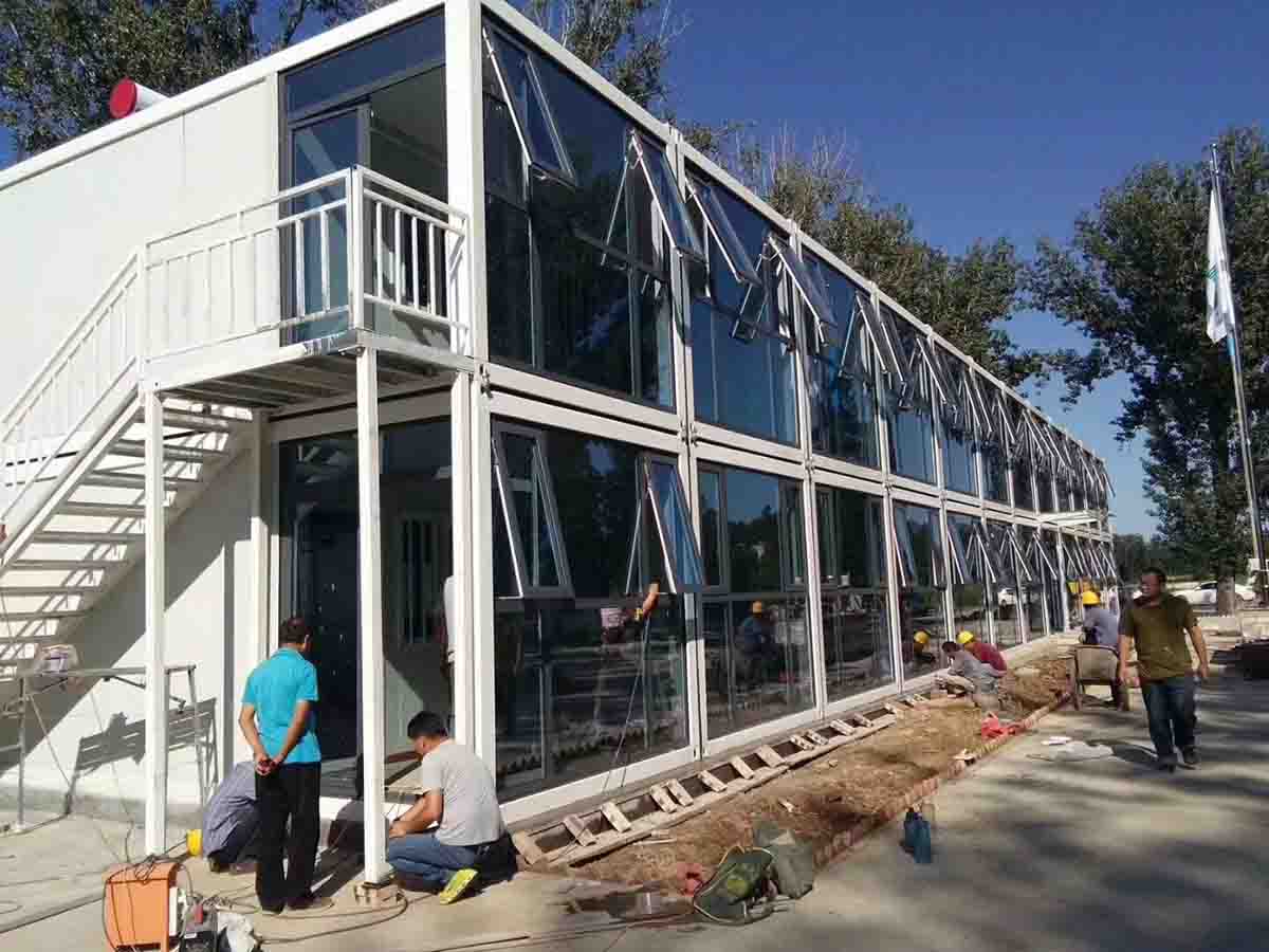 KEESSON Container Office 2-Storey Glass Curtain Wall Buildings