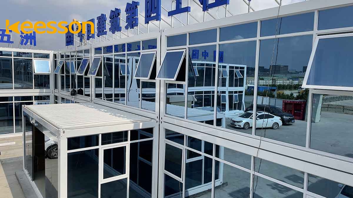 KEESSON Container Office with Glass Curtain Wall