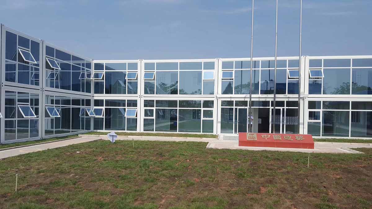 KEESSON Container Office 2-Storey Glass Curtain Wall Buildings