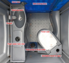 KEESSON HDPE Plastic Mobile Flushing Toilet for Sale