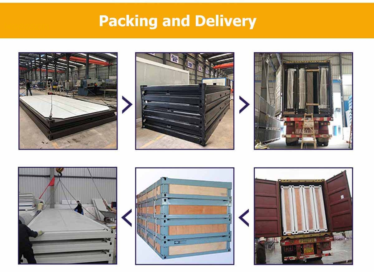 KEESSON container house packaging and transportation diagram