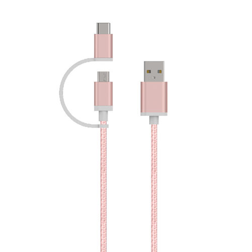USB A to Micro and USB C Cable