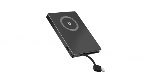 Power Bank with Cable &amp; SD Card Slim Charger External Battery Pack with Memory/Storage Card