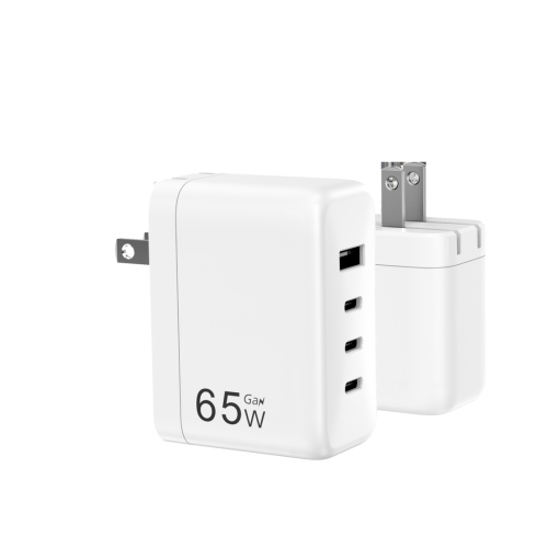 GaN USB-A+3 USB-C 65W PD Wall Charger