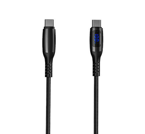 100W USB C to USB C Cable with LED Digital Display