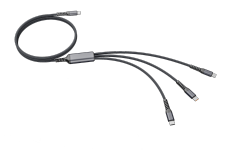 3-in-1 USB C Cable Multi-Port Fast Charging Cable Type C Power Cable Soft Mobile Type-C Muilt Cables for MacBook, iPad, Phone