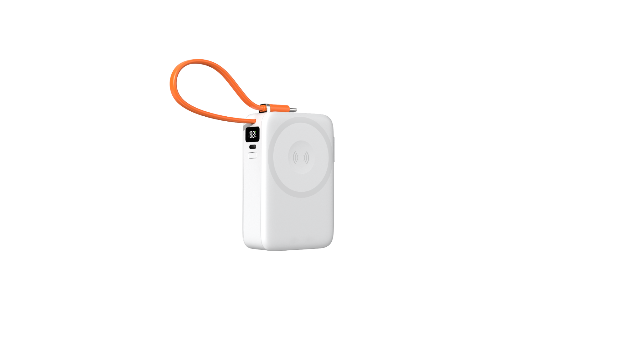 Wireless Charging Bank Foldable AC Plug Magnetic 10000mAh Power Bank LED Display with Cable