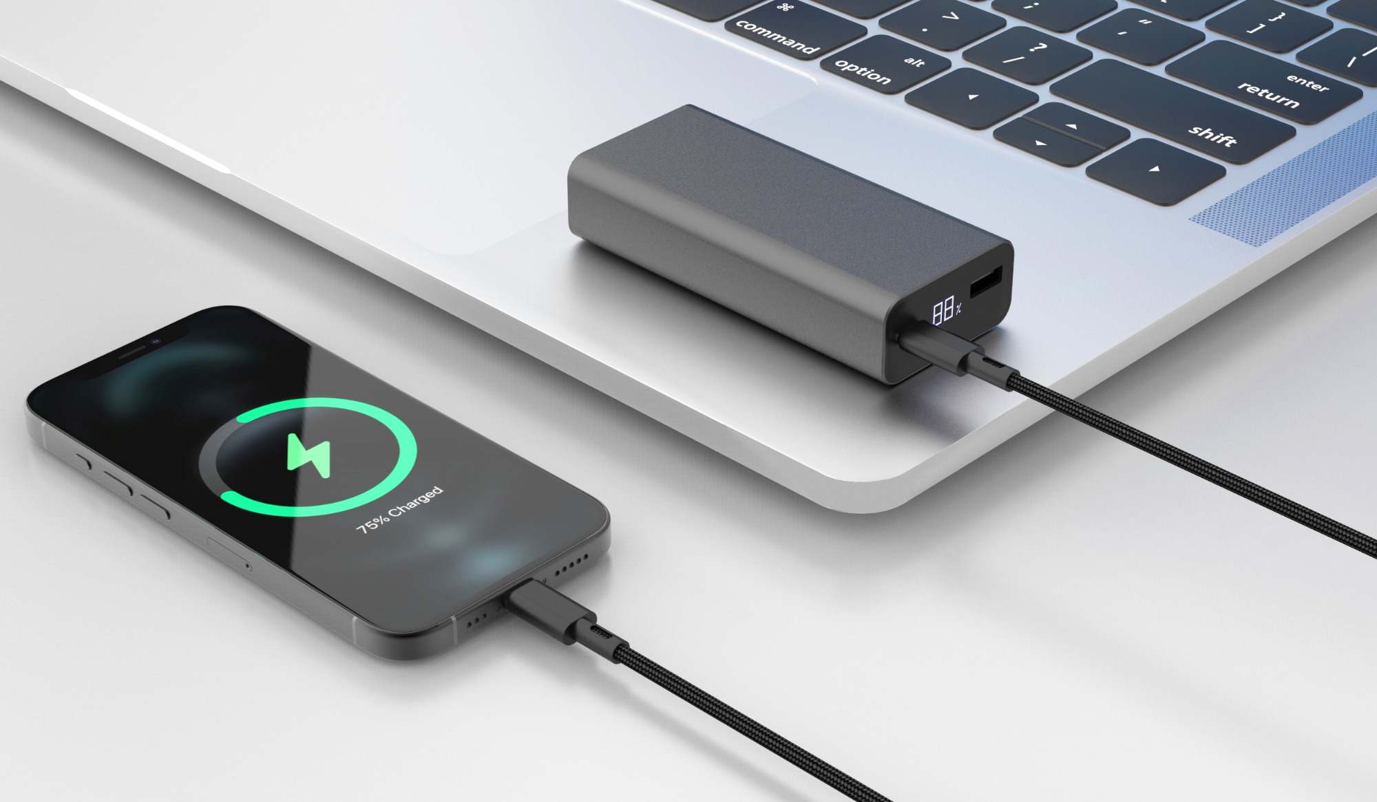 Charging Bank 30W A+C Power Bank LED 10000mAh External Battery Pack Super Fast Charging Bank