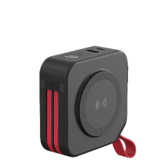 Wireless Charging Bank for Phone AC Plug 10000mAh LED Power Bank with Stand-Cable-Lanyard