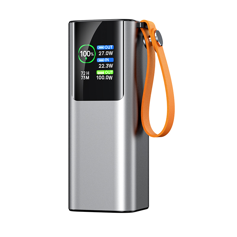 20000mAh Flashlight Power Bank LED Power Station Retractable Cable 100W Super Fast Charging Bank