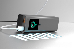 20000mAh Power Bank with Cable LED Portable Power Station 100W Super Fast Charging Bank