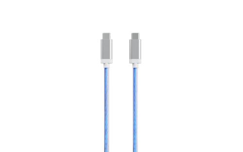 Flowing Luminous Type C Charge Cord USB CC Fast Charging Cable Durable TPE Cable Glowing Cables