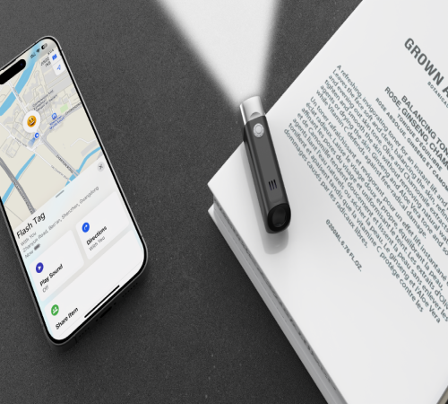 Flash Tag Apple/Google New Finder Android iOS Locator Keys Tracker with Flashlight
