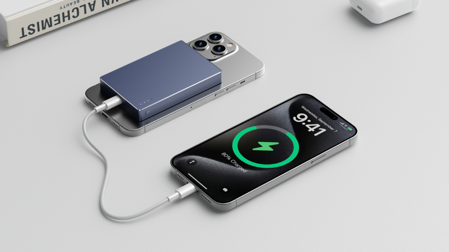 Tracking Charging Bank 5000mAh Battery Pack with Find my Tag Traceable Magnetic Power Bank