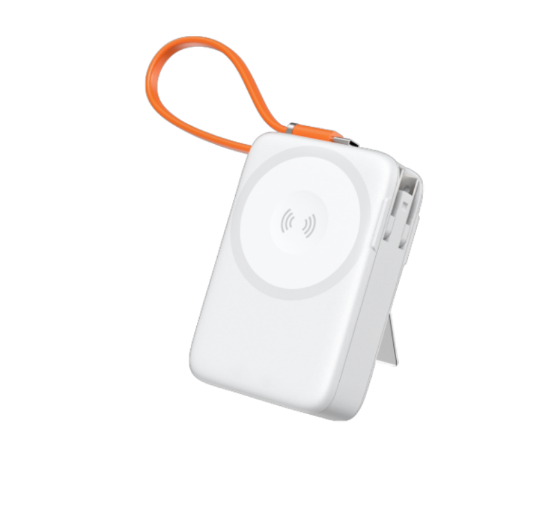 Wireless Charging Bank Foldable AC Plug Magnetic 10000mAh Power Bank LED Display with Cable