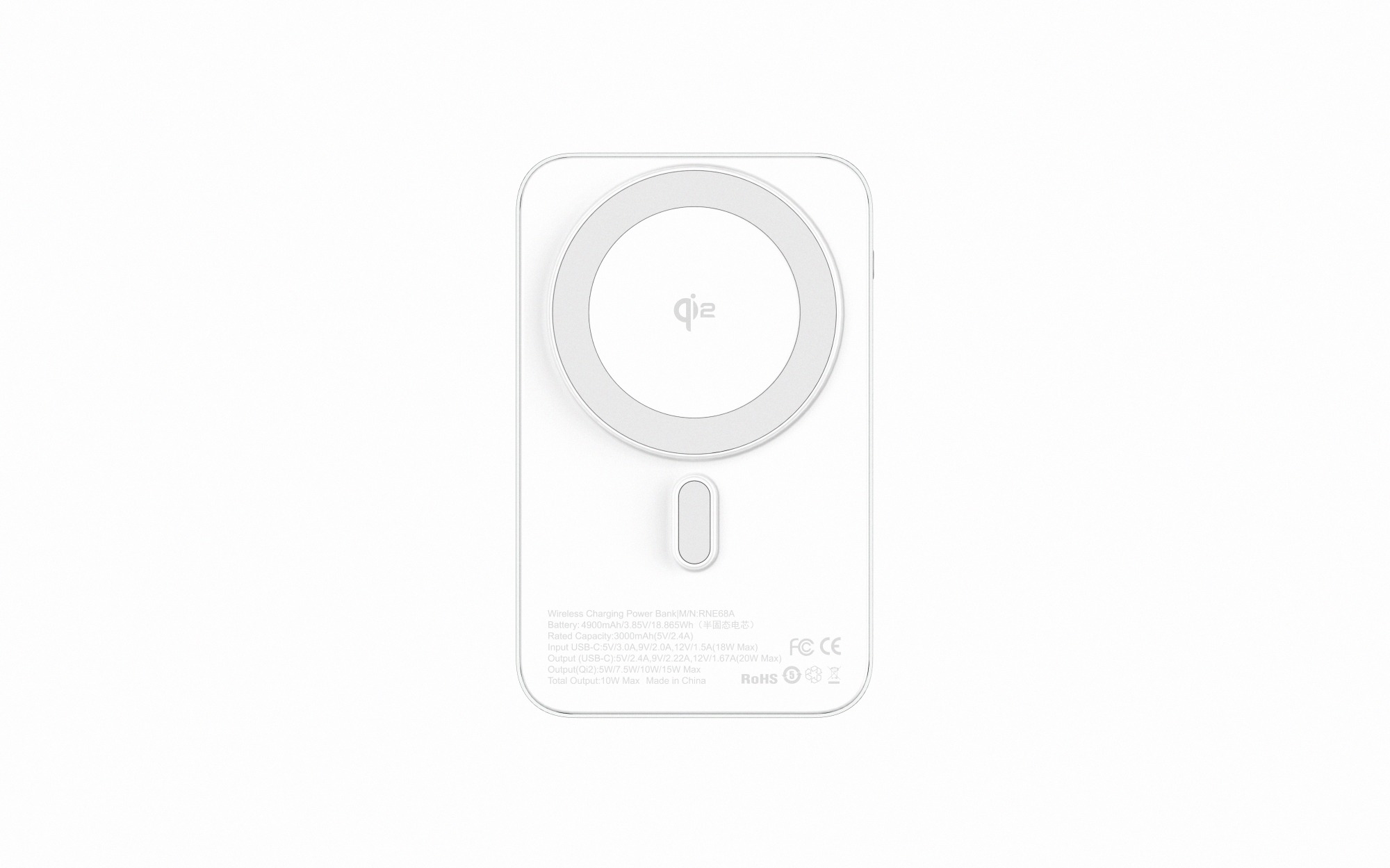 Qi2 Wireless Power Bank Semi-solid Battery 5000mAh Charging Bank Portable Charger