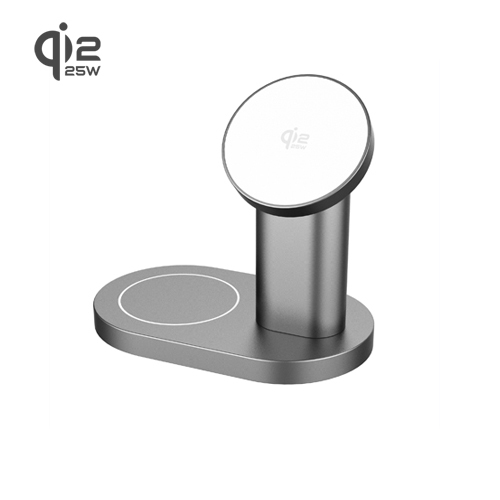 2-in-1 Charging Station 25W Charger Magnetic Wireless Charger Dock Qi2.2 Rotatable Charger Stand