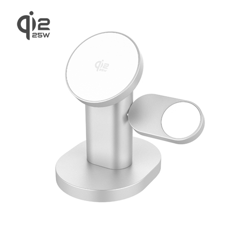 25W Qi2.2 Charger Magnetic Wireless Charger Dock Rotatable Charger Stand 2-in-1 Charging Station