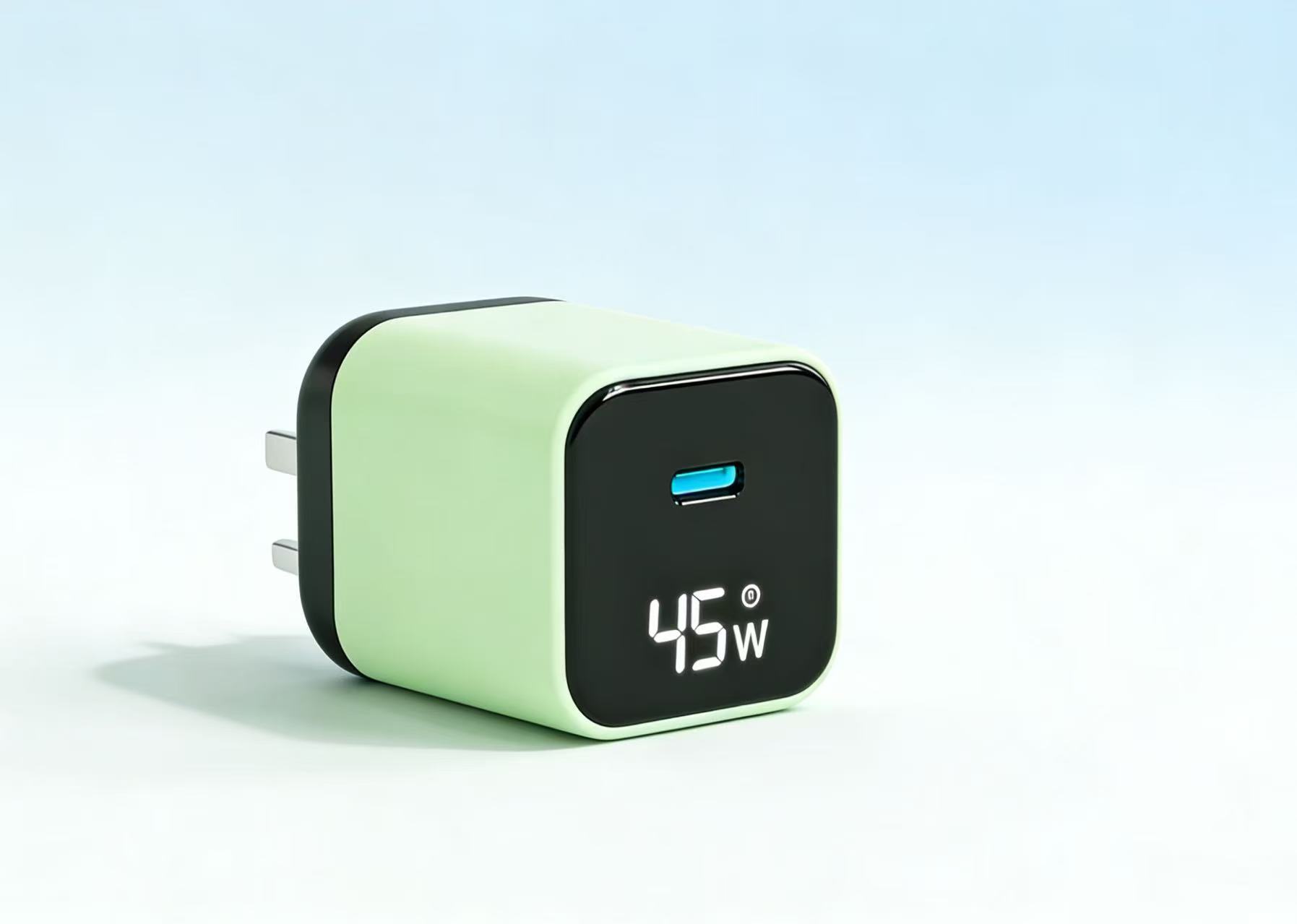 TFT PD Charger Digital Display GaN USB-C 45W PD Wall Charger