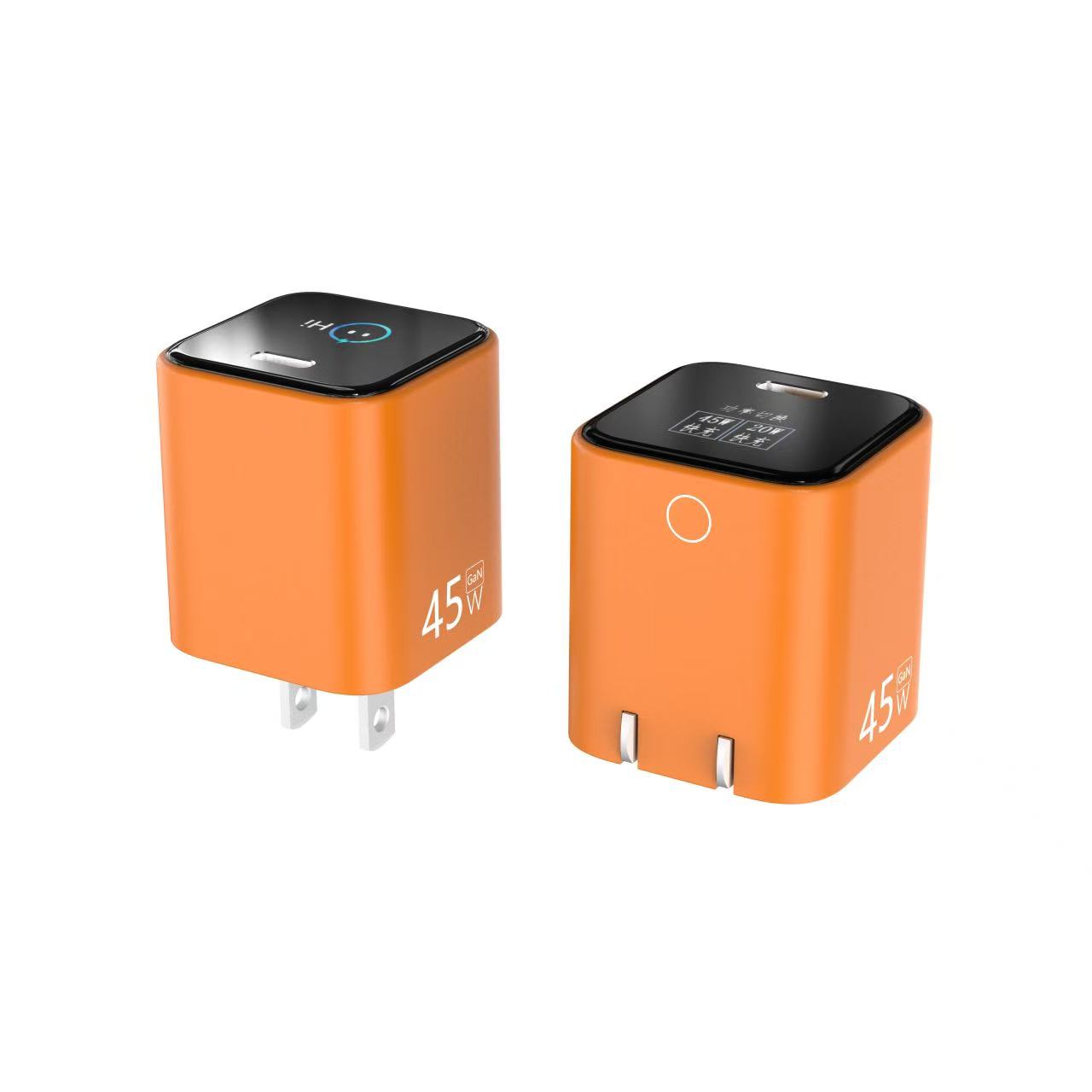 TFT PD Charger Digital Display GaN USB-C 45W PD Wall Charger