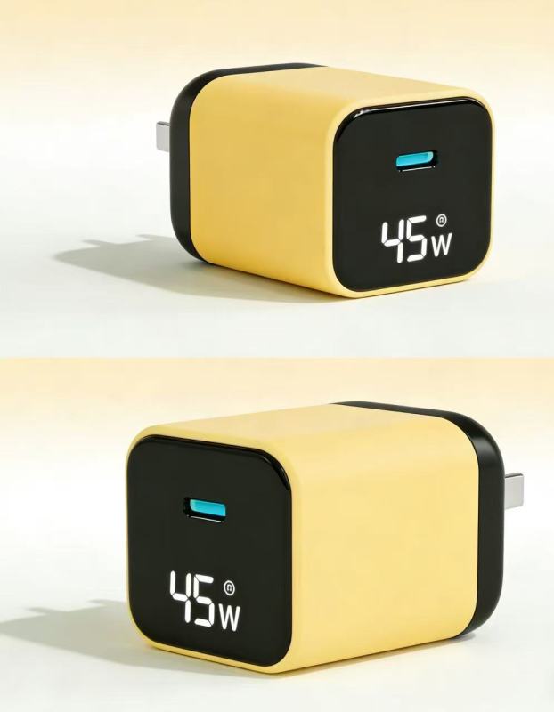 TFT PD Charger Digital Display GaN USB-C 45W PD Wall Charger