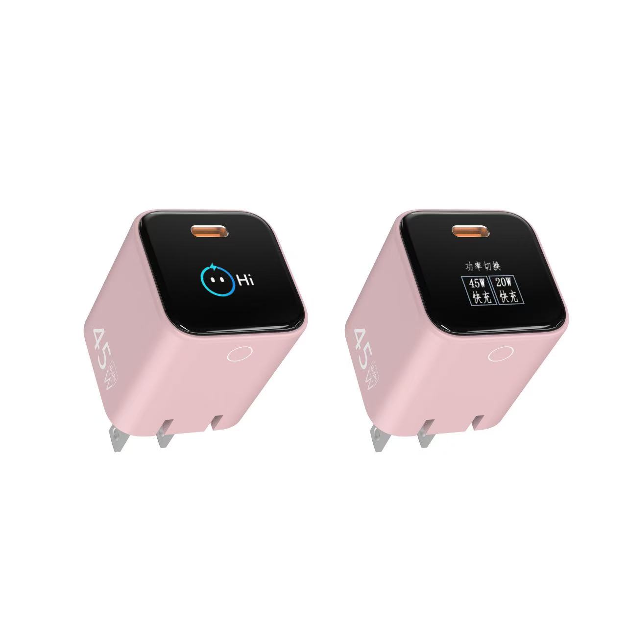 TFT PD Charger Digital Display GaN USB-C 45W PD Wall Charger