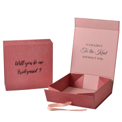 Foldable glitter box wig packaging boxes custom design hair extension packaging box with ribbon