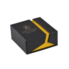 Small personalized black paper gift jewelry box