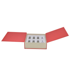 Custom size lid gift paper box packing cosmetic luxury perfume oil cardboard gift packaging box