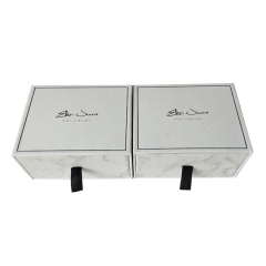 custom luxury logo and size packing paper box perfume bottle gift box with ribbon